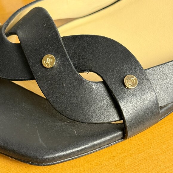 Jimmy Choo Drya 65 Studded Black Leather Block Heel Sandals – EU 39 - Picture 8 of 11